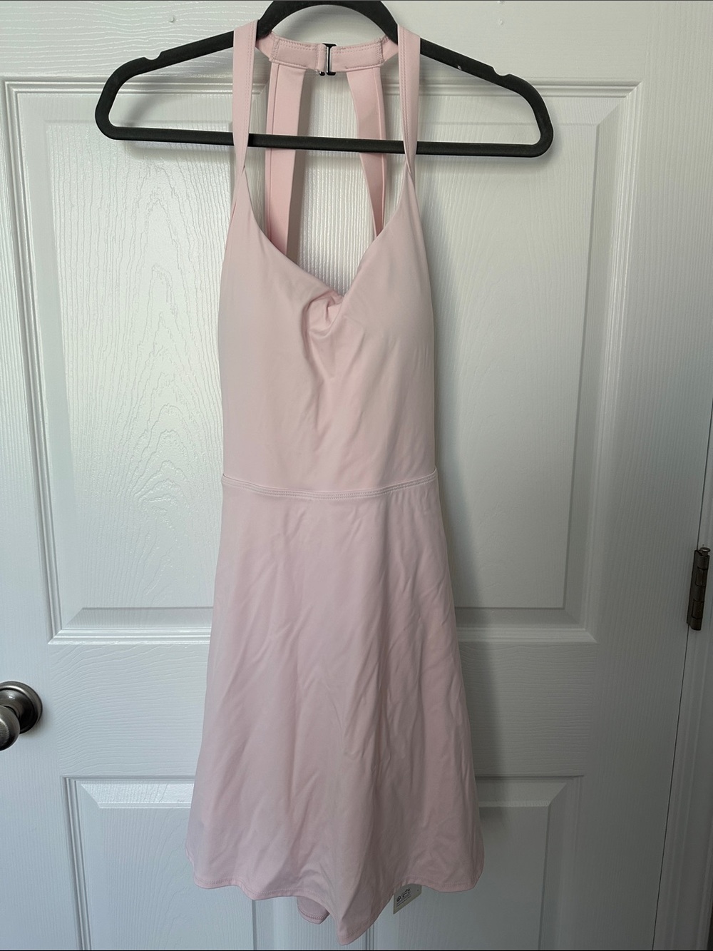 HALARA Pale Pink Halter Mini Dress
